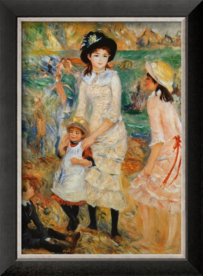 Children on the Seashore, Guernsey - Pierre Auguste Renoir Painting